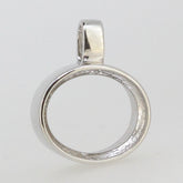 Sterling Silver Semi Mount Pendant Setting Oval OV12x10mm Bezel Set Syzjewelry